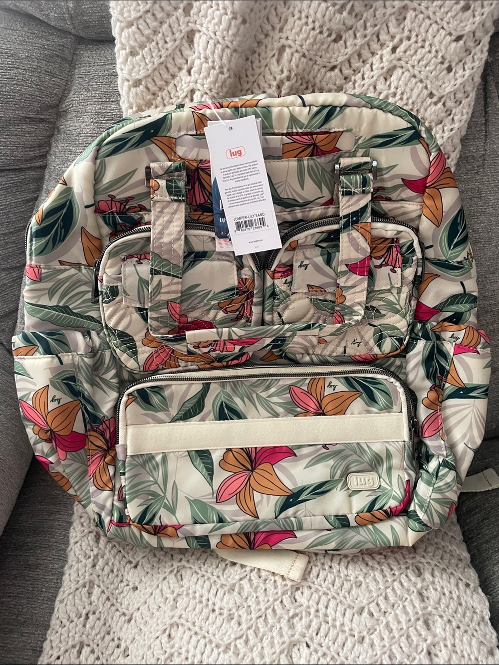 NWT- Lug Jumper Backpack Lily Sand